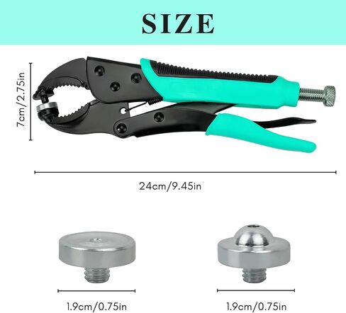 Snaps Kit for Boat Cover,Canvas Screws Snaps Buttons Tool Marine Grade Sewing Fastener with 2Pcs Setting Tool (Pliers-Green) (Blue) in Saudi Arabia