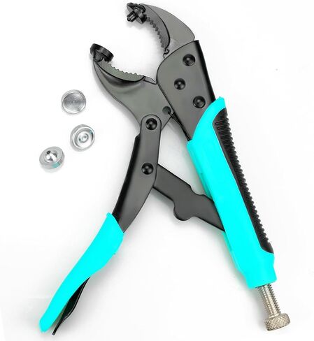 Snaps Kit for Boat Cover,Canvas Screws Snaps Buttons Tool Marine Grade Sewing Fastener with 2Pcs Setting Tool (Pliers-Green) (Blue) in Saudi Arabia