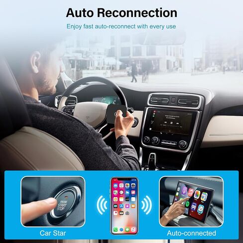 محول CarPlay اللاسلكي لـ CarPlay السلكي في المصنع - سلكي إلى Carplay Dongle التوصيل والتشغيل التلقائي - محول Bluetooth Carplay مع منفذ USB من النوع C in Saudi Arabia