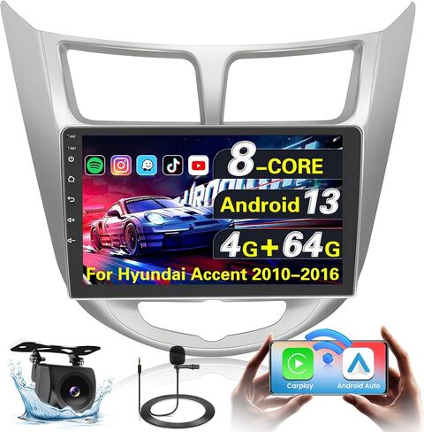 [2+64G] Ohradio Android 13 Car Stereo for Hyundai Accent 2010-2016, Wireless CarPlay Radio Android Auto, 9'' Touch Screen Car Radio GPS Navigation Mirror Link WiFi BT DSP in Saudi Arabia