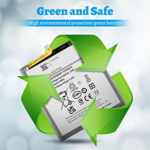 Galaxy S22 Plus Battery, (2024 New Upgraded) High Capacity 5800mAh EB-BS906ABY Li-Polymer Battery for Galaxy S22 Plus 5G SM-S906B SM-S906U SM-S906N SM-S906E SM-S906W with Repair Tool Kits in Kuwait