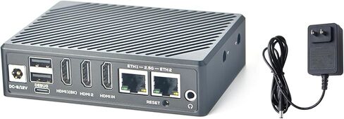 NanoPC-T6 LTS Mini Computer WiFi Router, Office Home Smart IoT Gateway, Rockchip RK3588 CPU 6Tops NPU, with 2X PCle 2.5G Ethernet Port for AI edge computing, Support M.2 NVMe SSD Module (4+32GB) in Saudi Arabia