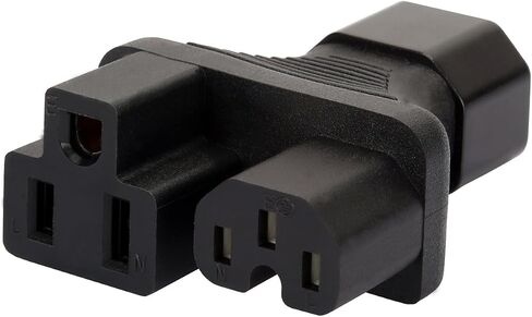 C14 to C15+5-15R AC Power Adapter, 2500W, CE/ROHS compliant, Male to Female in Saudi Arabia