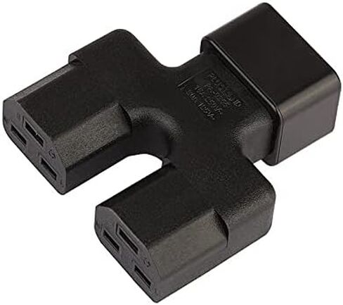 C14 to C15+5-15R AC Power Adapter, 2500W, CE/ROHS compliant, Male to Female in Saudi Arabia