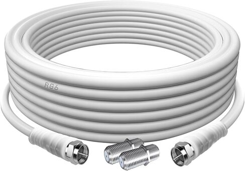 RG6 F Type TV Aerial Cable, F Male to F Male High-Speed RG6 Coaxial Cable F Type Female Gender Changers Connector 75 Ohm, for Cable Box, TV, Satellite, Digital Router 16.4FT(5M) in Saudi Arabia