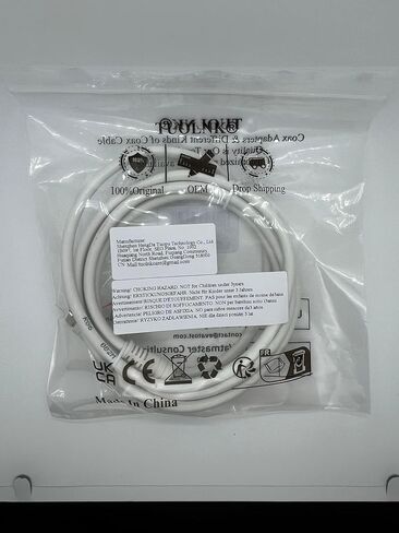 RG6 F Type TV Aerial Cable, F Male to F Male High-Speed RG6 Coaxial Cable F Type Female Gender Changers Connector 75 Ohm, for Cable Box, TV, Satellite, Digital Router 16.4FT(5M) in Saudi Arabia