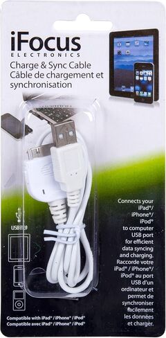 قاعدة شحن iFocus Electronics لأجهزة iPad/iPhone/iPod، 3 × 1.25 بوصة، أبيض in Kuwait