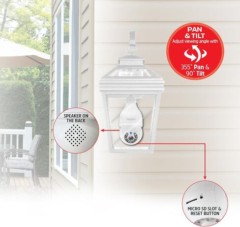 Energizer Smart Light Bulb Security Camera 2-Pack, Outdoor Socket Camera, 1080p, Auto Tracking, Pan & Tilt, Night Vision, 2-Way Audio, Instant Alerts, Works with Google Home & Alexa (2, White) in Saudi Arabia