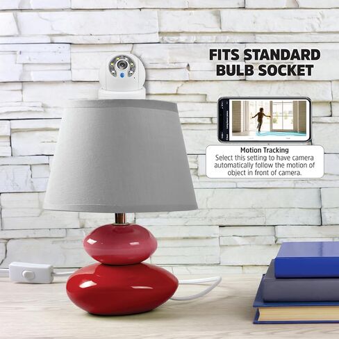 Energizer Smart Light Bulb Security Camera 2-Pack, Outdoor Socket Camera, 1080p, Auto Tracking, Pan & Tilt, Night Vision, 2-Way Audio, Instant Alerts, Works with Google Home & Alexa (2, White) in Saudi Arabia
