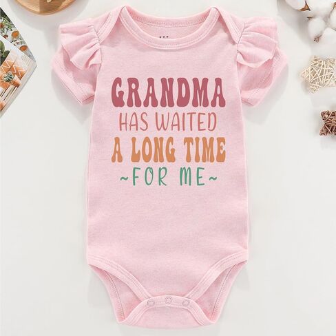 shlrzy grandma has waited a long time for me baby pregnancy announcement baby girl clothes grandma to be in Kuwait