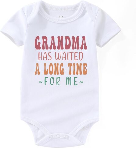 shlrzy grandma has waited a long time for me baby pregnancy announcement baby girl clothes grandma to be in Kuwait