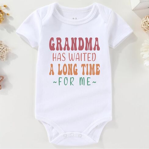 shlrzy grandma has waited a long time for me baby pregnancy announcement baby girl clothes grandma to be in Kuwait