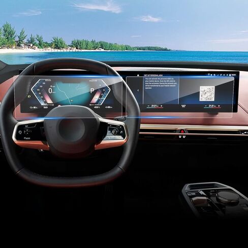 (4 قطع) واقي شاشة 2023 2024 iX i3 i4 i5 i7 لسيارة BMW iDrive 8 (14.9 بوصة Navi+12.3 بوصة داش)، 2024 BMW iX i3 i4 i5 i7 ملحقات طبقة حماية نانو عالية الوضوح in Kuwait