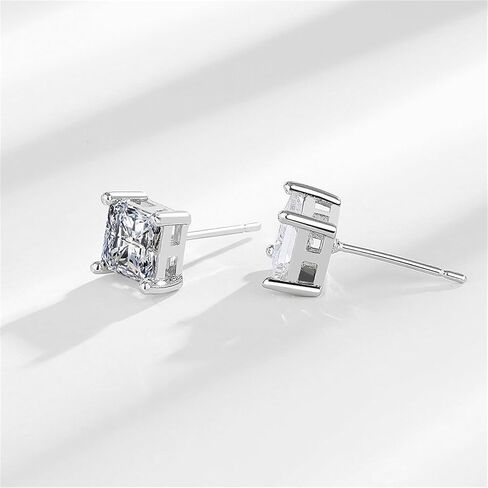 Diamond Stud Earrings for Women Girls Unique Elegant Sparkling Square Vintage colorful Crystal Statement Earrings Fashion Birthday Party Jewelry Gifts in Saudi Arabia