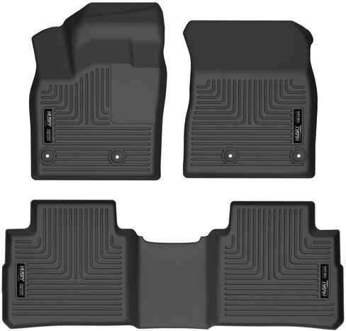 Husky Liners - Weatherbeater | Fits 2014 - 2020 Nissan Rogue w/ 3rd Row, 2014 - 15 Nissan X - TRAIL - Front & 2nd Row Liner - Black, 3 pc. | 98671 in Saudi Arabia