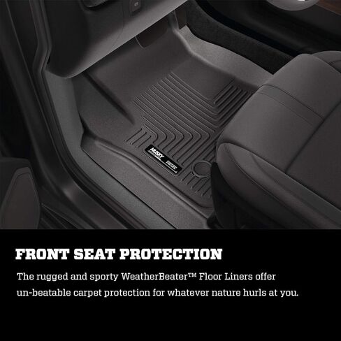 Husky Liners - Weatherbeater | Fits 2014 - 2020 Nissan Rogue w/ 3rd Row, 2014 - 15 Nissan X - TRAIL - Front & 2nd Row Liner - Black, 3 pc. | 98671 in Saudi Arabia