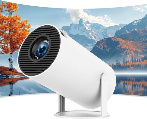 Mini Projector Android 11.0, WiFi Bluetooth1080P Support Smart Projector, Auto Keystone, 180 Degree Rotation, Screen Adjustment Movie Projector, Portable Outdoor Home Video Projector in Saudi Arabia