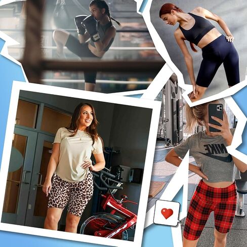 Biker Shorts Women - Tummy Control High Waisted Spandex Shorts for Yoga Workout Gym Running Athletic in Saudi Arabia