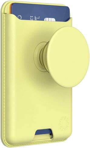 PopSockets Phone Wallet Without Expanding Grip, Phone Card Holder, Wireless Charging Compatible, Wallet Compatible with MagSafe® - Silver in Kuwait