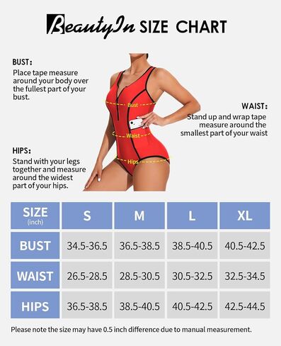 beautyin Women Zipper One Piece Swimsuit Athletic Racerback Bathing Suit with Pockets in Kuwait
