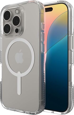 حافظة ZAGG Crystal Palace Snap لهاتف iPhone 16 Pro - حماية من السقوط من الدرجة العسكرية بطول 13 قدمًا، متوافقة مع MagSafe، شفافة تمامًا، مضادة للاصفرار، معززة بالجرافين، مصنوعة من مواد معاد تدويرها in Saudi Arabia