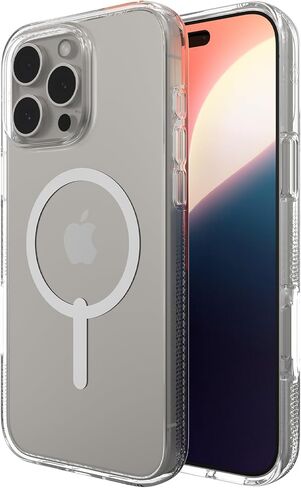 حافظة ZAGG Crystal Palace Snap لهاتف iPhone 16 Pro - حماية من السقوط من الدرجة العسكرية بطول 13 قدمًا، متوافقة مع MagSafe، شفافة تمامًا، مضادة للاصفرار، معززة بالجرافين، مصنوعة من مواد معاد تدويرها in Saudi Arabia