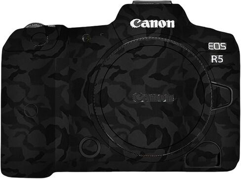 Protective Camera Body Skin Film Camera Body Protector Camera Decoration Sticker for Canon EOS R5 Anti-Scratch Anti-Wear Precision-Cut Custom-fit Easy Installation (Ghost Black) in Saudi Arabia