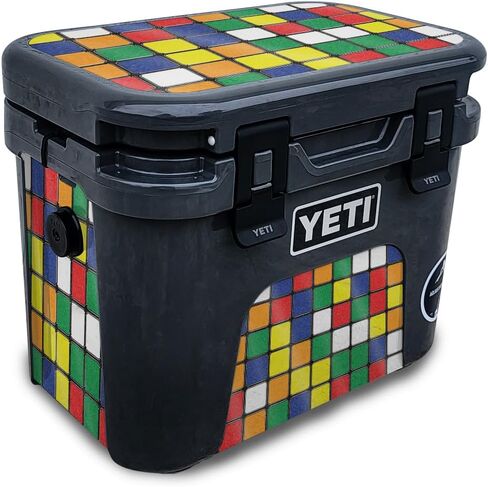 Carbon Fiber Skin Compatible with Yeti Roadie 15 Hard Cooler - Ultra Hippie - Premium 3M Vinyl Protective Wrap Decal Cover - Easy to Apply | Crafted in The USA by MightySkins in Saudi Arabia