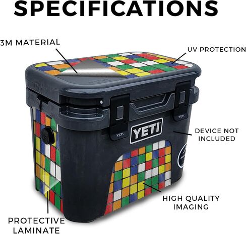 Carbon Fiber Skin Compatible with Yeti Roadie 15 Hard Cooler - Ultra Hippie - Premium 3M Vinyl Protective Wrap Decal Cover - Easy to Apply | Crafted in The USA by MightySkins in Saudi Arabia