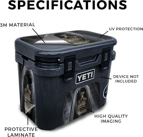 Carbon Fiber Skin Compatible with Yeti Roadie 15 Hard Cooler - Ultra Hippie - Premium 3M Vinyl Protective Wrap Decal Cover - Easy to Apply | Crafted in The USA by MightySkins in Saudi Arabia