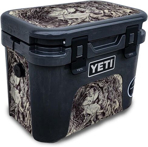 Carbon Fiber Skin Compatible with Yeti Roadie 15 Hard Cooler - Ultra Hippie - Premium 3M Vinyl Protective Wrap Decal Cover - Easy to Apply | Crafted in The USA by MightySkins in Saudi Arabia
