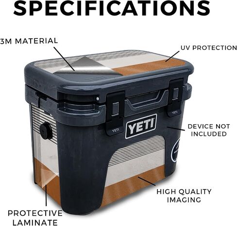 Carbon Fiber Skin Compatible with Yeti Roadie 15 Hard Cooler - Ultra Hippie - Premium 3M Vinyl Protective Wrap Decal Cover - Easy to Apply | Crafted in The USA by MightySkins in Saudi Arabia