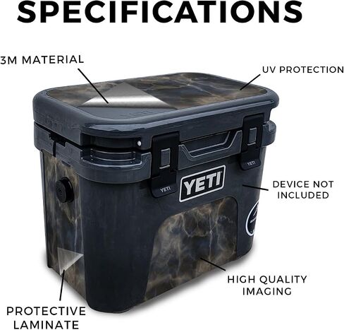 جلد متوافق مع مبرد Yeti Roadie 15 الصلب - رخام ستورمي - غطاء لاصق واقي من الفينيل الفاخر 3M - سهل الاستخدام | صُنع في الولايات المتحدة الأمريكية بواسطة MightySkins in Kuwait