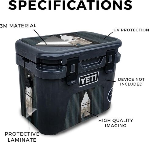 Glossy Glitter Skin Compatible with Yeti Roadie 15 Hard Cooler - Onlooker - Premium 3M Vinyl Protective Wrap Decal Cover - Easy to Apply | Crafted in The USA by MightySkins in Saudi Arabia