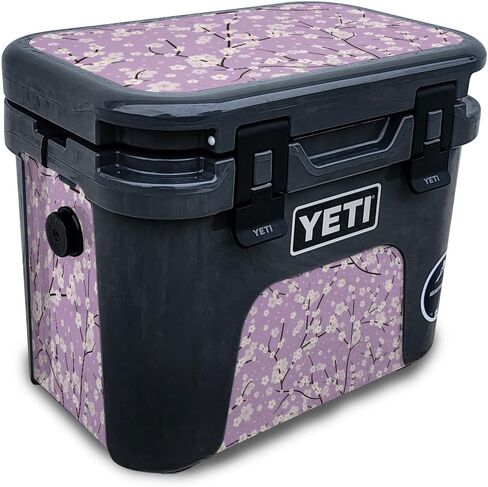 Skin Compatible with Yeti Roadie 15 Hard Cooler - Sakura Purple - Premium 3M Vinyl Protective Wrap Decal Cover - Easy to Apply | Crafted in The USA by MightySkins in Kuwait