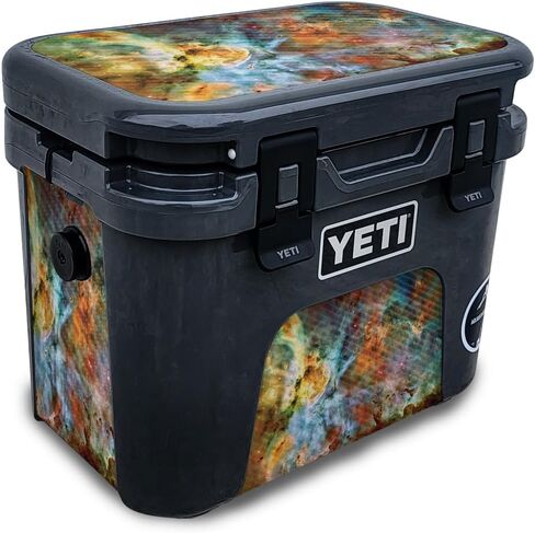 Carbon Fiber Skin Compatible with Yeti Roadie 15 Hard Cooler - Space Cloud - Premium 3M Vinyl Protective Wrap Decal Cover - Easy to Apply | Crafted in The USA by MightySkins in Kuwait