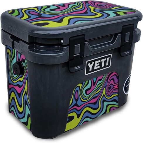 Skin Compatible with Yeti Roadie 15 Hard Cooler - Fluorescent - Premium 3M Vinyl Protective Wrap Decal Cover - Easy to Apply | Crafted in The USA by MightySkins in Saudi Arabia