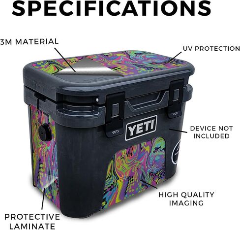 غلاف لامع لامع متوافق مع مبرد Yeti Roadie 15 الصلب - علامة اللاعب - غطاء لاصق واقٍ من الفينيل 3M ممتاز - سهل الاستخدام | صُنع في الولايات المتحدة الأمريكية بواسطة MightySkins in Saudi Arabia