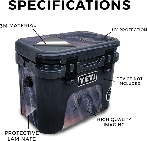 جلد متوافق مع مبرد Yeti Roadie 15 الصلب - رخام ستورمي - غطاء لاصق واقي من الفينيل الفاخر 3M - سهل الاستخدام | صُنع في الولايات المتحدة الأمريكية بواسطة MightySkins in Kuwait