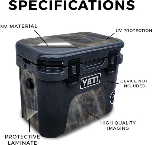 جلد متوافق مع مبرد Yeti Roadie 15 الصلب - رخام ستورمي - غطاء لاصق واقي من الفينيل الفاخر 3M - سهل الاستخدام | صُنع في الولايات المتحدة الأمريكية بواسطة MightySkins in Kuwait