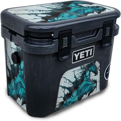 Carbon Fiber Skin Compatible with Yeti Roadie 15 Hard Cooler - Cherry Grain - Premium 3M Vinyl Protective Wrap Decal Cover - Easy to Apply | Crafted in The USA by MightySkins in Saudi Arabia