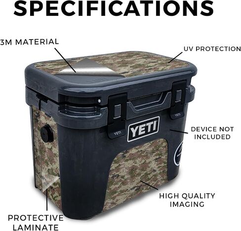 جلد متوافق مع مبرد Yeti Roadie 15 الصلب - رخام ستورمي - غطاء لاصق واقي من الفينيل الفاخر 3M - سهل الاستخدام | صُنع في الولايات المتحدة الأمريكية بواسطة MightySkins in Kuwait