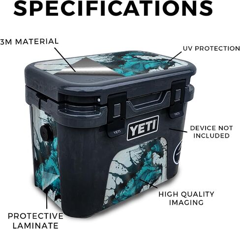 Carbon Fiber Skin Compatible with Yeti Roadie 15 Hard Cooler - Cherry Grain - Premium 3M Vinyl Protective Wrap Decal Cover - Easy to Apply | Crafted in The USA by MightySkins in Saudi Arabia