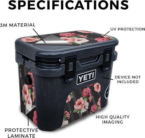 Carbon Fiber Skin Compatible with Yeti Roadie 15 Hard Cooler - Cherry Grain - Premium 3M Vinyl Protective Wrap Decal Cover - Easy to Apply | Crafted in The USA by MightySkins in Saudi Arabia