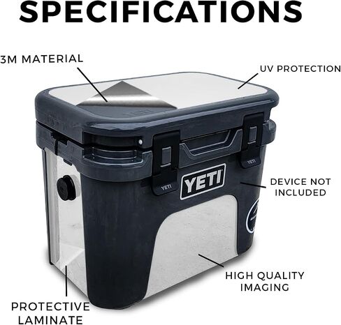 Carbon Fiber Skin Compatible with Yeti Roadie 15 Hard Cooler - Composition Book - Premium 3M Vinyl Protective Wrap Decal Cover - Easy to Apply | Crafted in The USA by MightySkins in Saudi Arabia