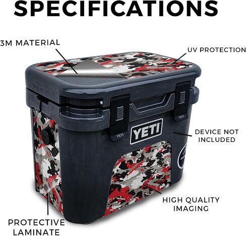 Carbon Fiber Skin Compatible with Yeti Roadie 15 Hard Cooler - Composition Book - Premium 3M Vinyl Protective Wrap Decal Cover - Easy to Apply | Crafted in The USA by MightySkins in Saudi Arabia