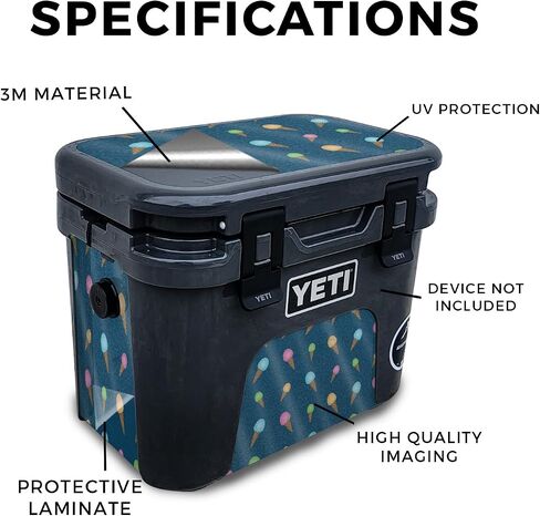 Glossy Glitter Skin Compatible with Yeti Roadie 15 Hard Cooler - Onlooker - Premium 3M Vinyl Protective Wrap Decal Cover - Easy to Apply | Crafted in The USA by MightySkins in Saudi Arabia