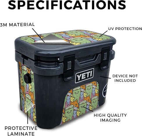 Glossy Glitter Skin Compatible with Yeti Roadie 15 Hard Cooler - Onlooker - Premium 3M Vinyl Protective Wrap Decal Cover - Easy to Apply | Crafted in The USA by MightySkins in Saudi Arabia
