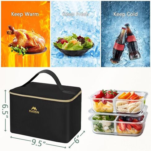 حقيبة كمبيوتر محمول دوارة للنساء من MATEIN، حقيبة دوارة مقاس 15.6 بوصة بعجلات وعربة قابلة للفصل، حقيبة كمبيوتر دوارة للمعلم مع صندوق غداء مبرد معزول لمكتب عمل الممرضة، أسود in Kuwait