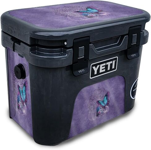 Carbon Fiber Skin Compatible with Yeti Roadie 15 Hard Cooler - Space Cloud - Premium 3M Vinyl Protective Wrap Decal Cover - Easy to Apply | Crafted in The USA by MightySkins in Kuwait